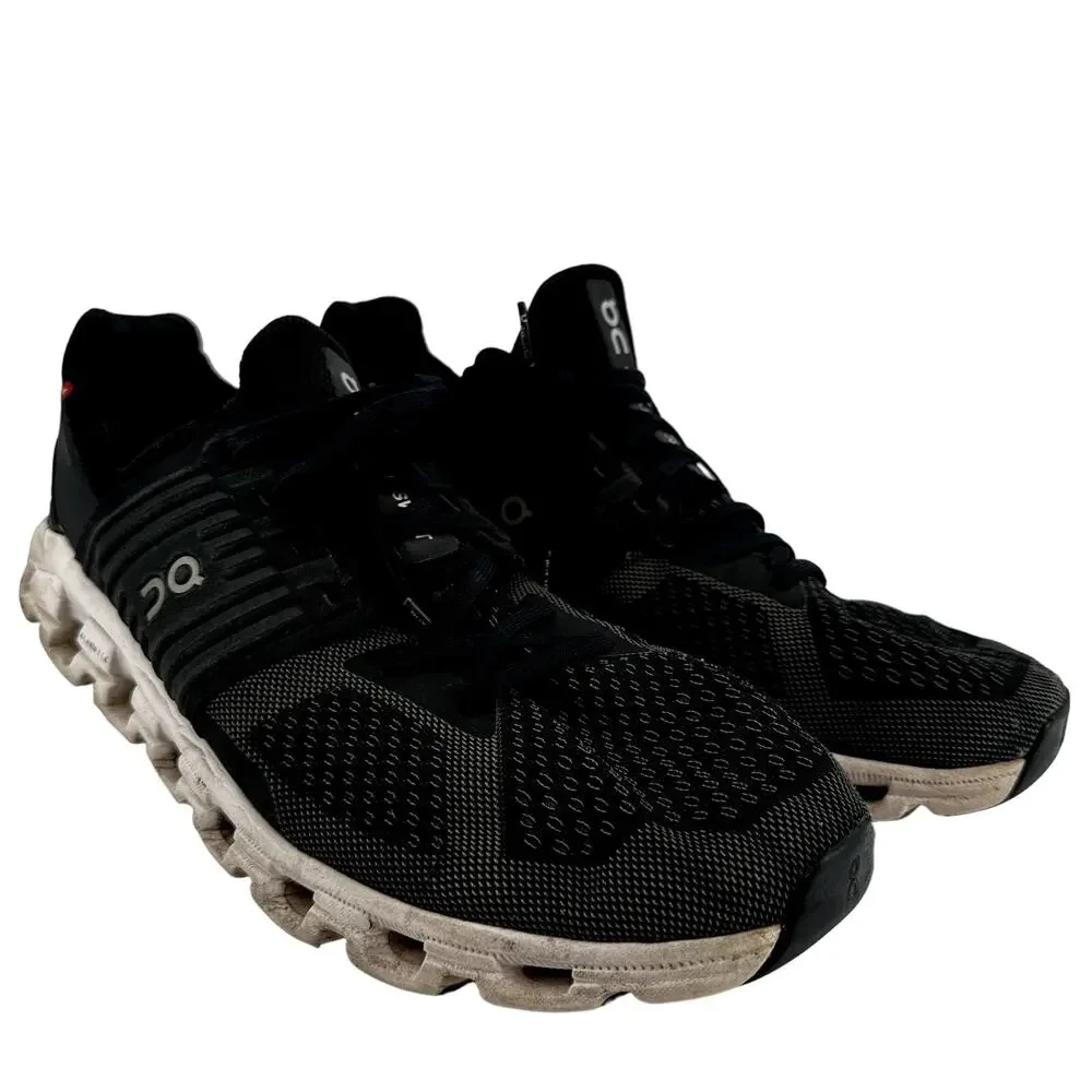 On Running Cloudswift Sneakers CloudTec Sole Speedboard Black Rock White 12